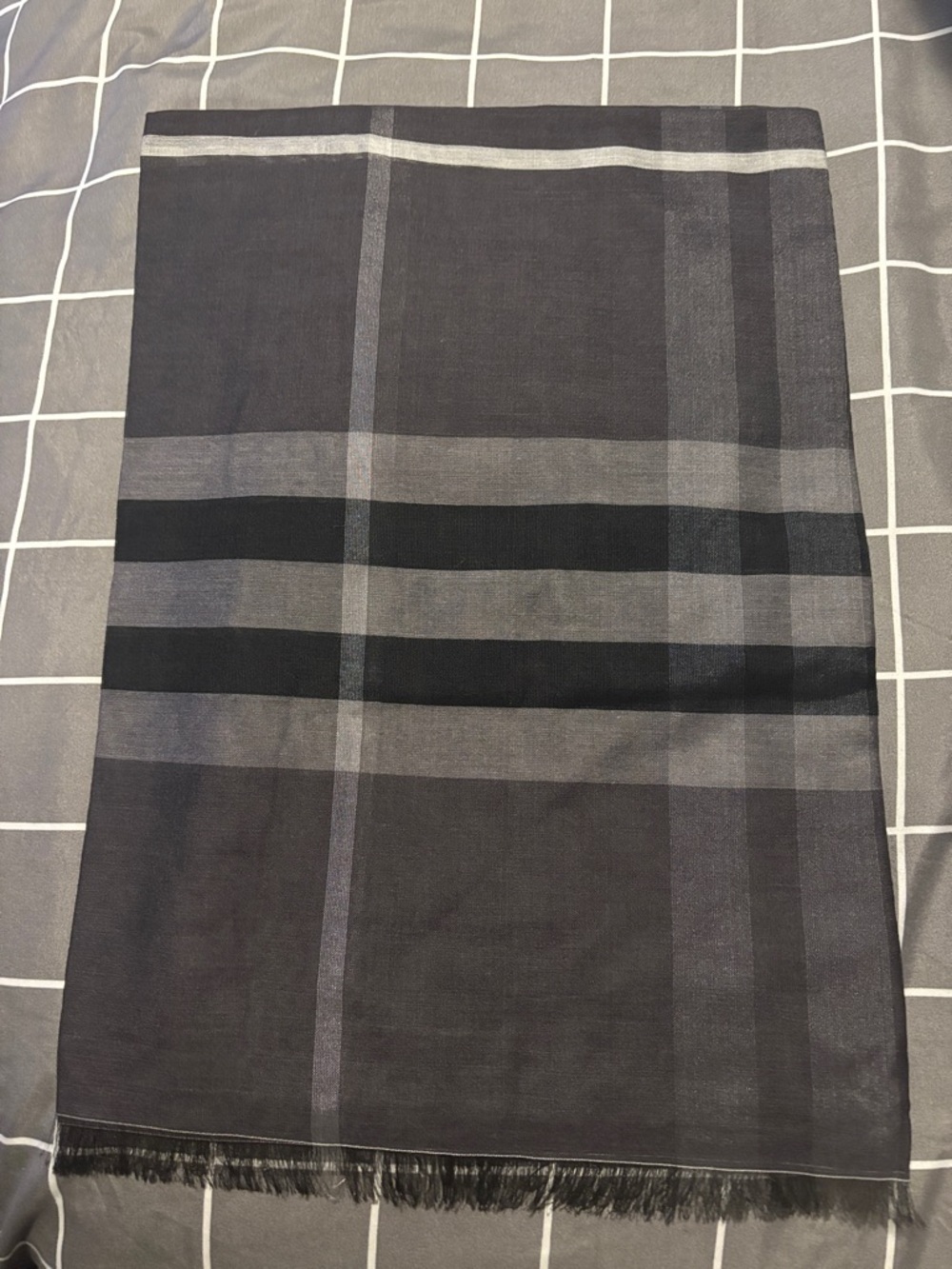Classic Black & Gray Plaid Scarf - Women Accessories Scarves & Wraps
